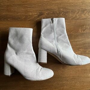 SHEIN Chic Light Gray Heeled Boots